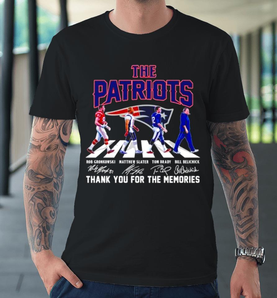 The New England Patriots Thank You For The Memories Abbey Road Signatures Premium T-Shirt