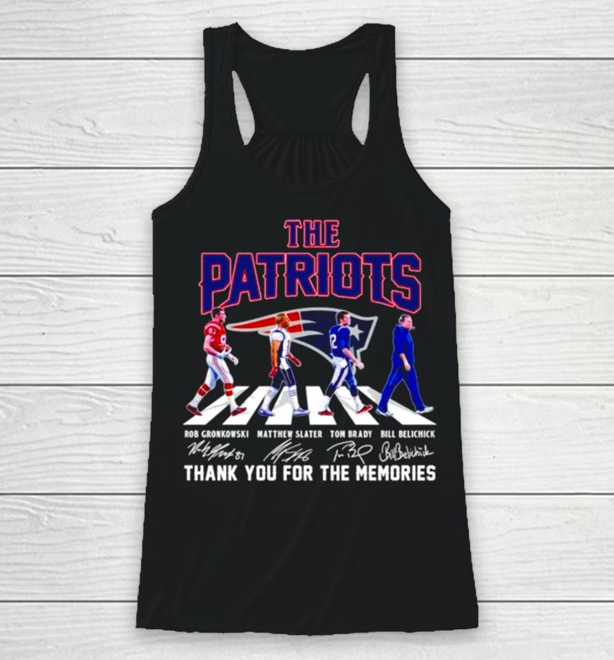 The New England Patriots Thank You For The Memories Abbey Road Signatures Racerback Tank
