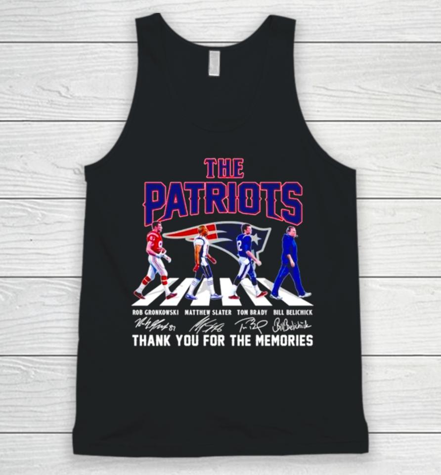 The New England Patriots Thank You For The Memories Abbey Road Signatures Unisex Tank Top