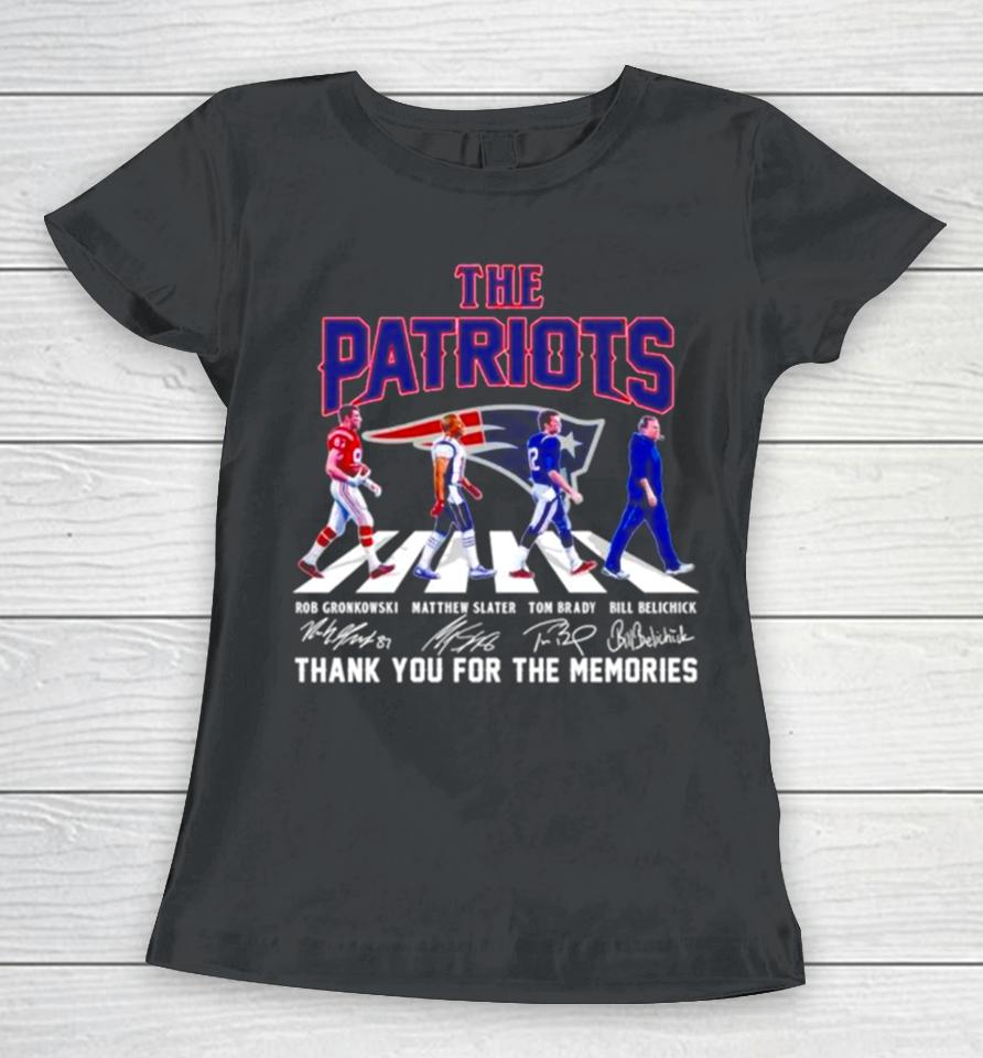 The New England Patriots Thank You For The Memories Abbey Road Signatures Women T-Shirt