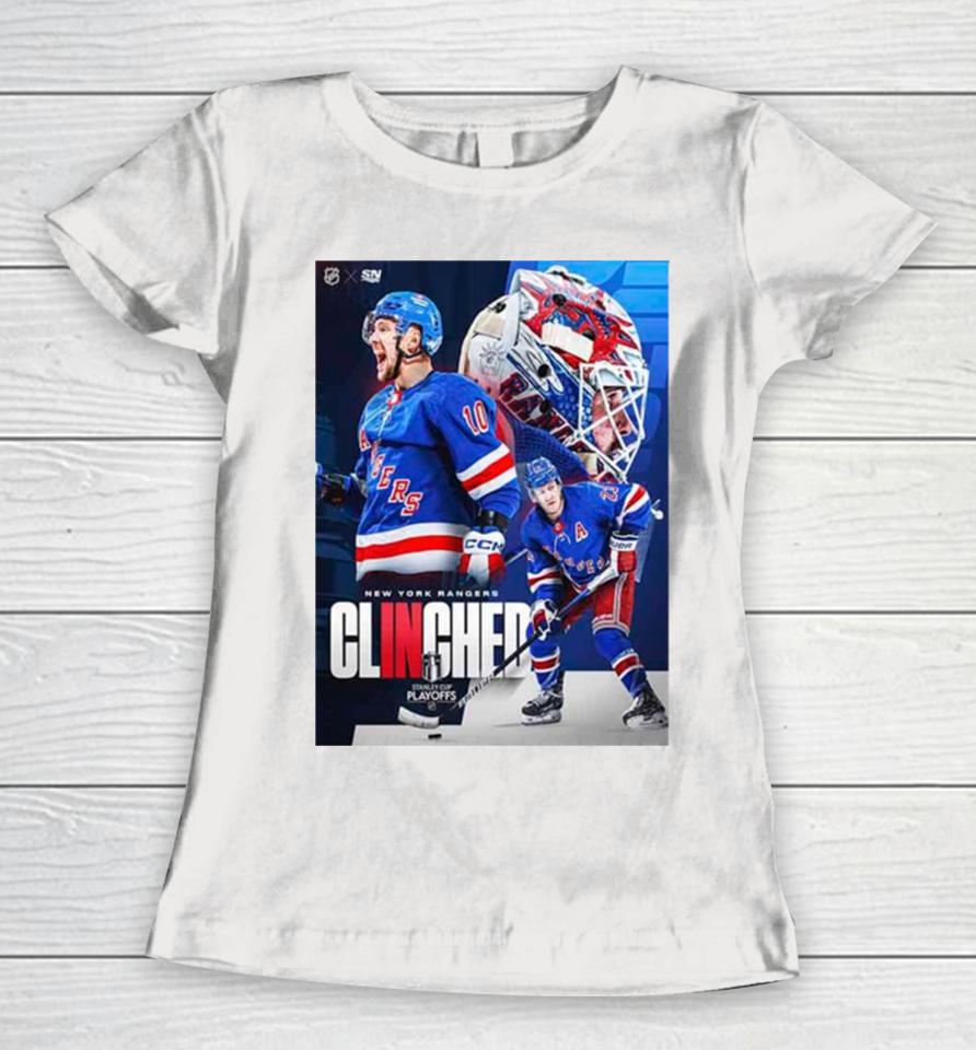 The New York Rangers Have Punched Their Ticket To The Stanley Cup Playoffs 2024 Nhl Women T-Shirt