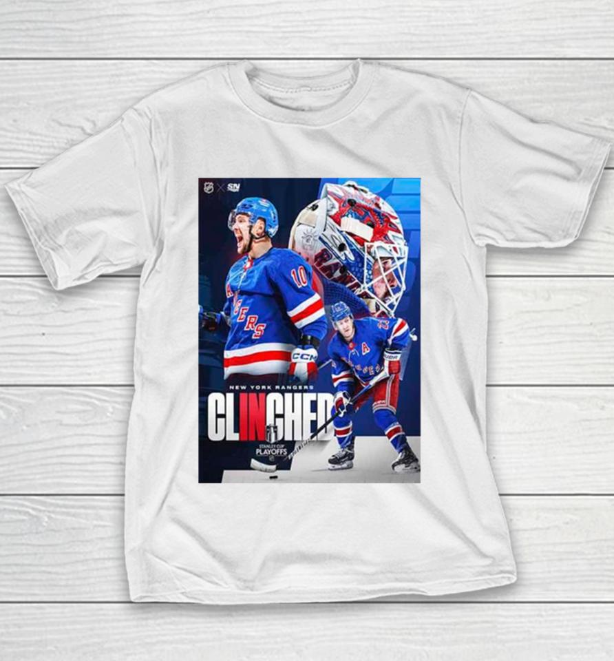 The New York Rangers Have Punched Their Ticket To The Stanley Cup Playoffs 2024 Nhl Youth T-Shirt