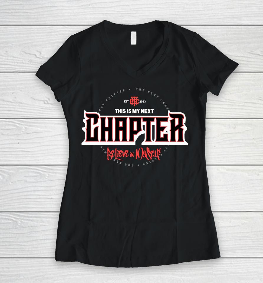 The Next Chapter Store Money Line Women V-Neck T-Shirt