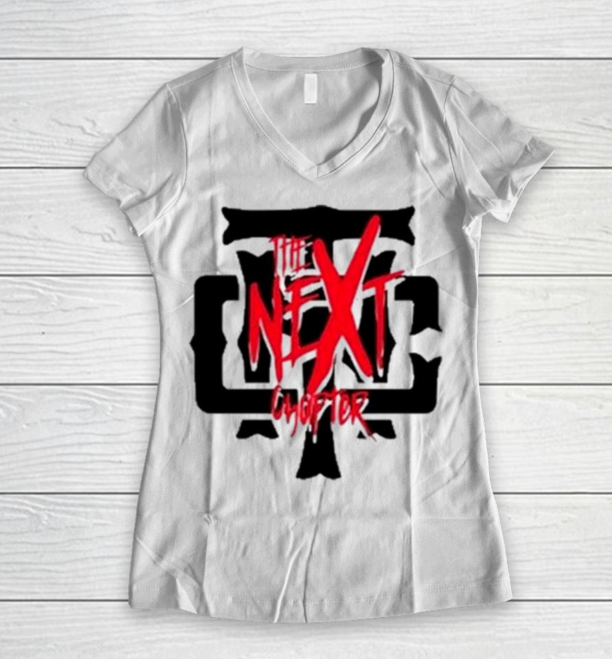 The Next Chapter Tnc Red And Black Women V-Neck T-Shirt
