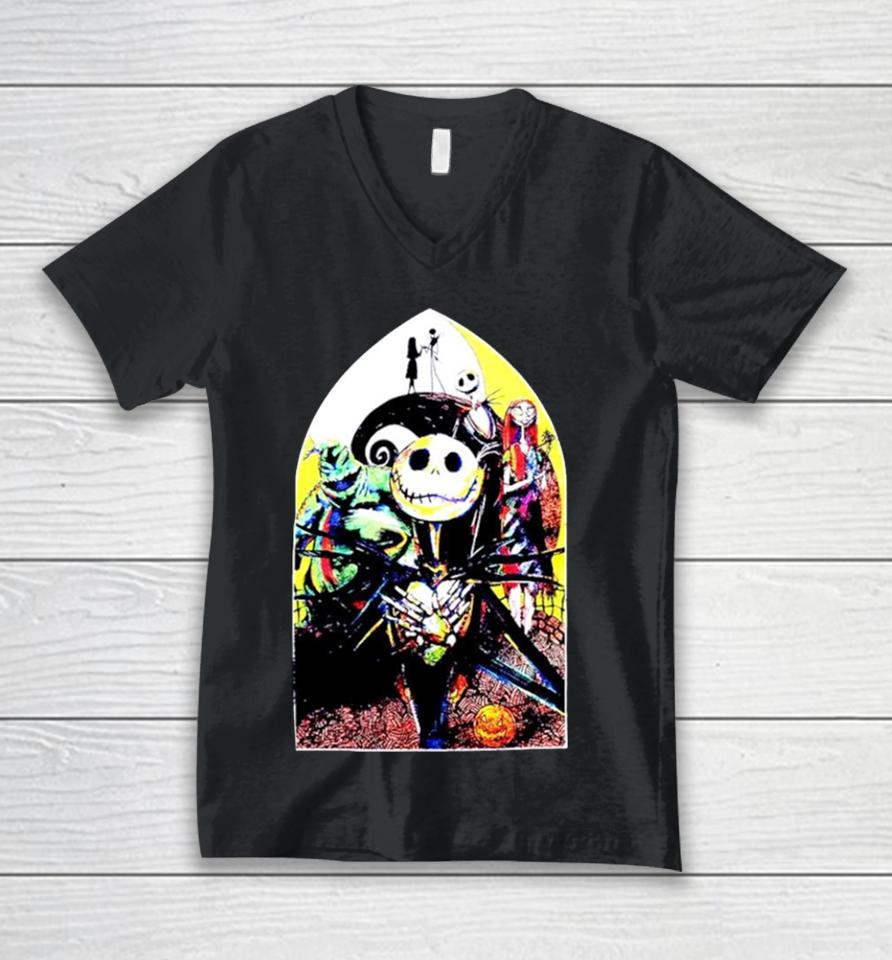 The Nightmare Before Christmas Group Window Unisex V-Neck T-Shirt