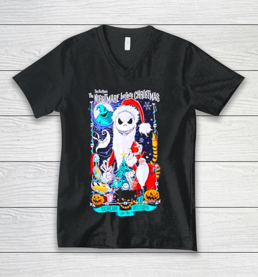 The Nightmare Before Christmas Holiday Unisex V-Neck T-Shirt