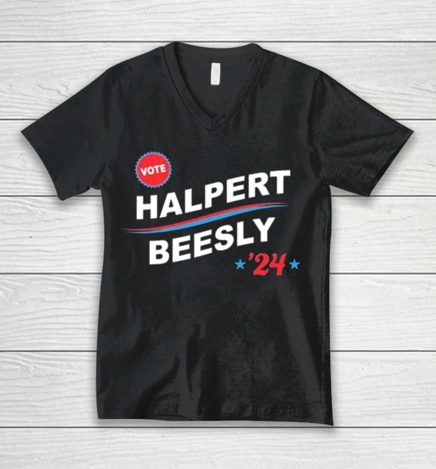 The Office Vote Halpert Beesly ’24 Unisex V-Neck T-Shirt