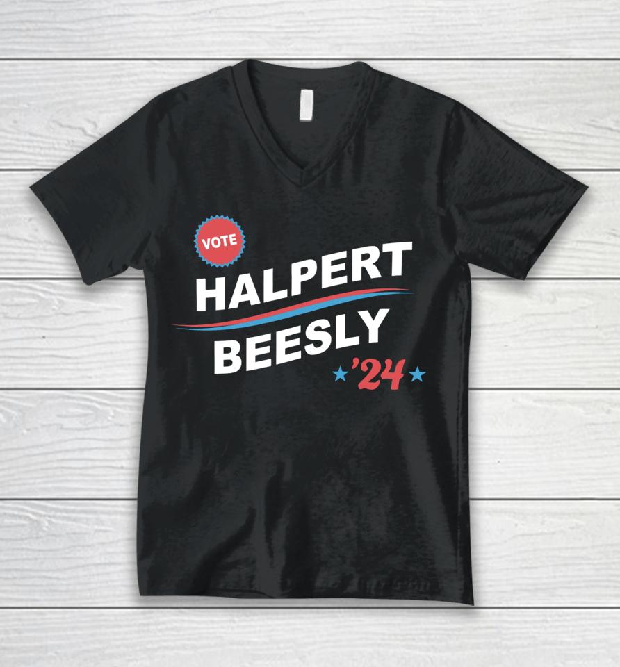 The Office Vote Halpert Beesly ’24 Unisex V-Neck T-Shirt