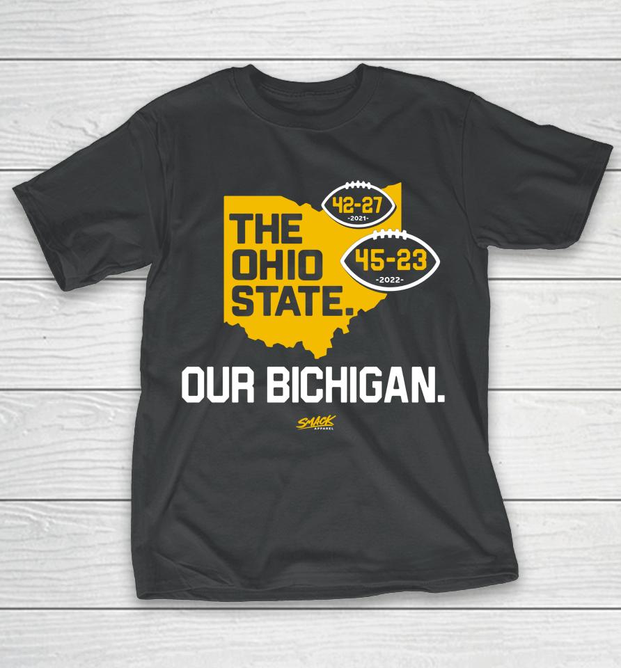 The Ohio State Our Bichigan Score Smack Apparel T-Shirt