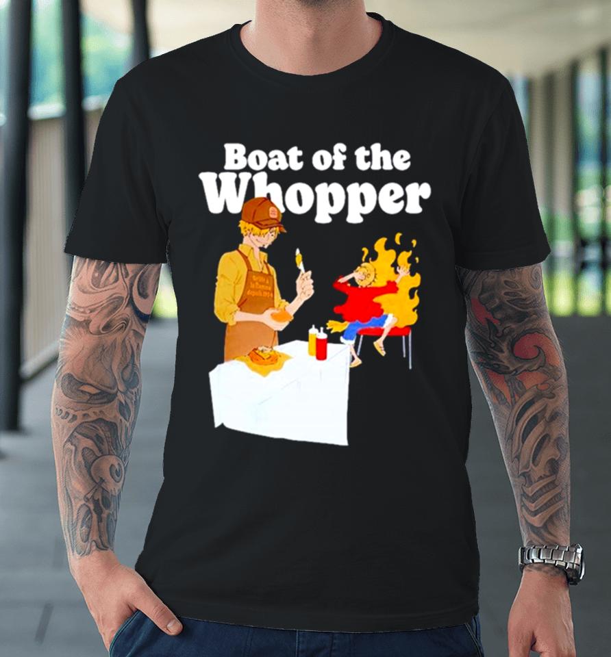The One Piece X Burger King Menu Luffy Boat Of The Whopper Premium T-Shirt