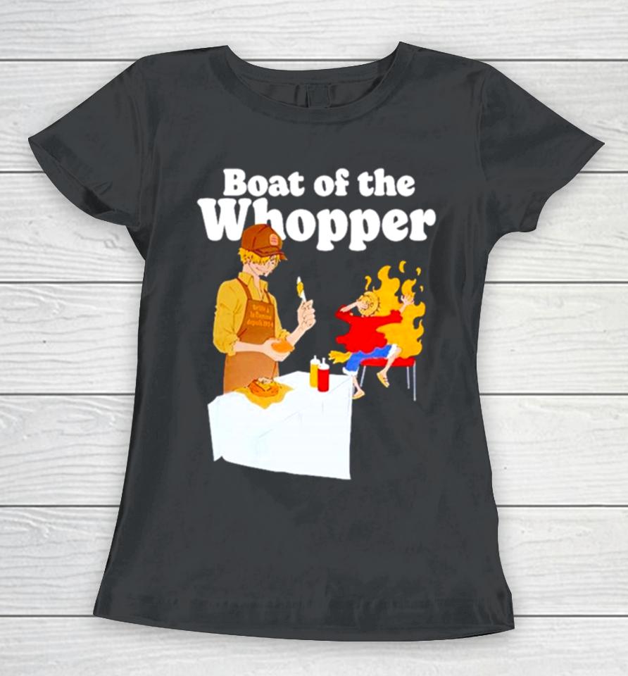 The One Piece X Burger King Menu Luffy Boat Of The Whopper Women T-Shirt