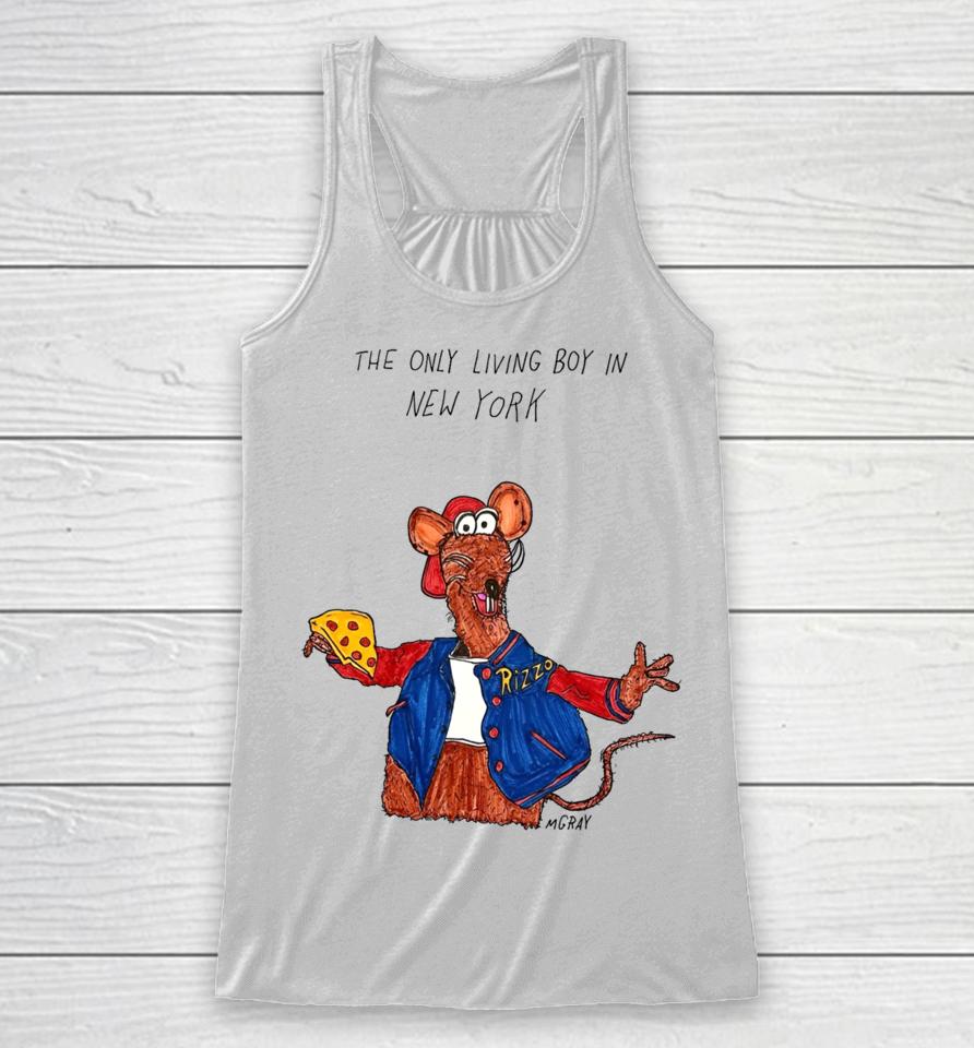 The Only Living Boy In New York Racerback Tank