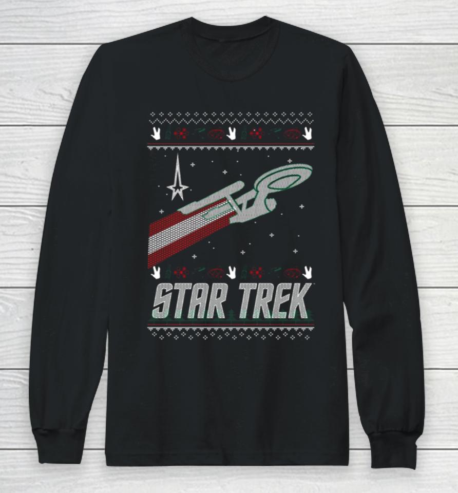 The Original Series Christmas Enterprise Star Trek Long Sleeve T-Shirt