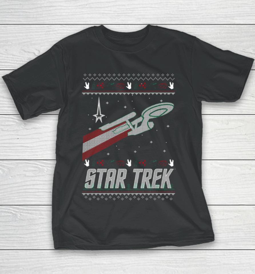 The Original Series Christmas Enterprise Star Trek Youth T-Shirt