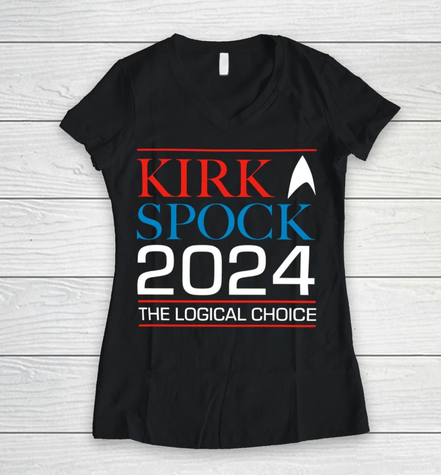 The Original Series Kirk &Amp; Spock 2024 Funny Women V-Neck T-Shirt