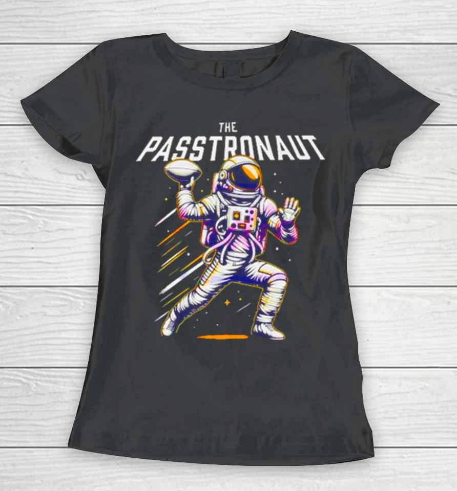 The Passtronaut Throwing A Football Women T-Shirt