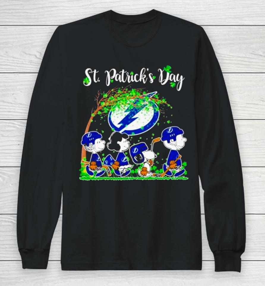 The Peanuts Abbey Road Tampa Bay Lightning St Patrick’s Day Long Sleeve T-Shirt