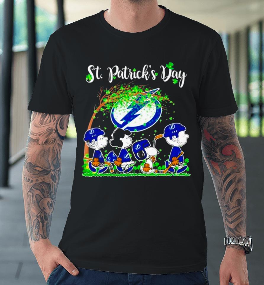 The Peanuts Abbey Road Tampa Bay Lightning St Patrick’s Day Premium T-Shirt