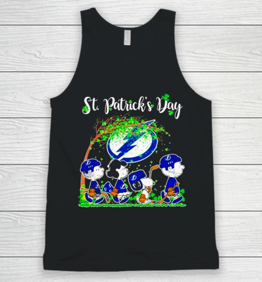 The Peanuts Abbey Road Tampa Bay Lightning St Patrick’s Day Unisex Tank Top