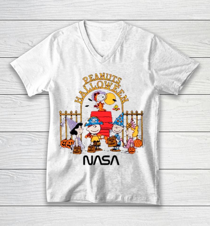 The Peanuts Space Trick And Treat Halloween Unisex V-Neck T-Shirt