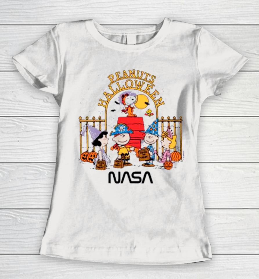 The Peanuts Space Trick And Treat Halloween Women T-Shirt