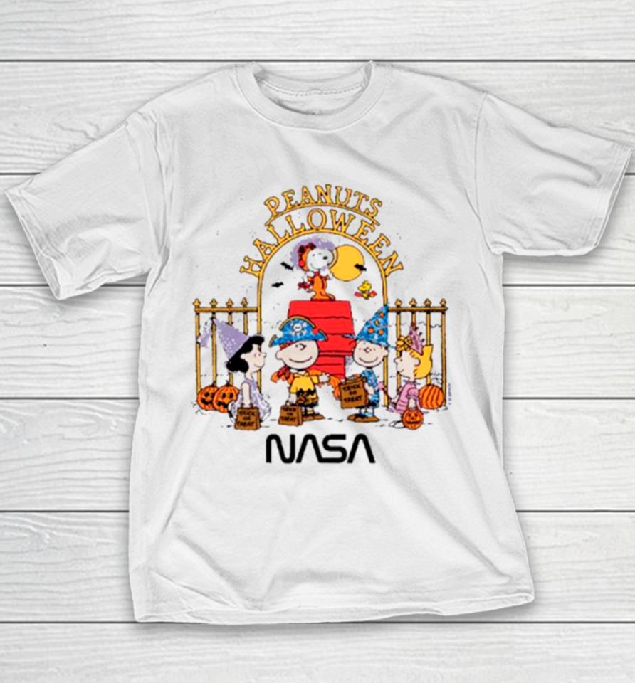 The Peanuts Space Trick And Treat Halloween Youth T-Shirt