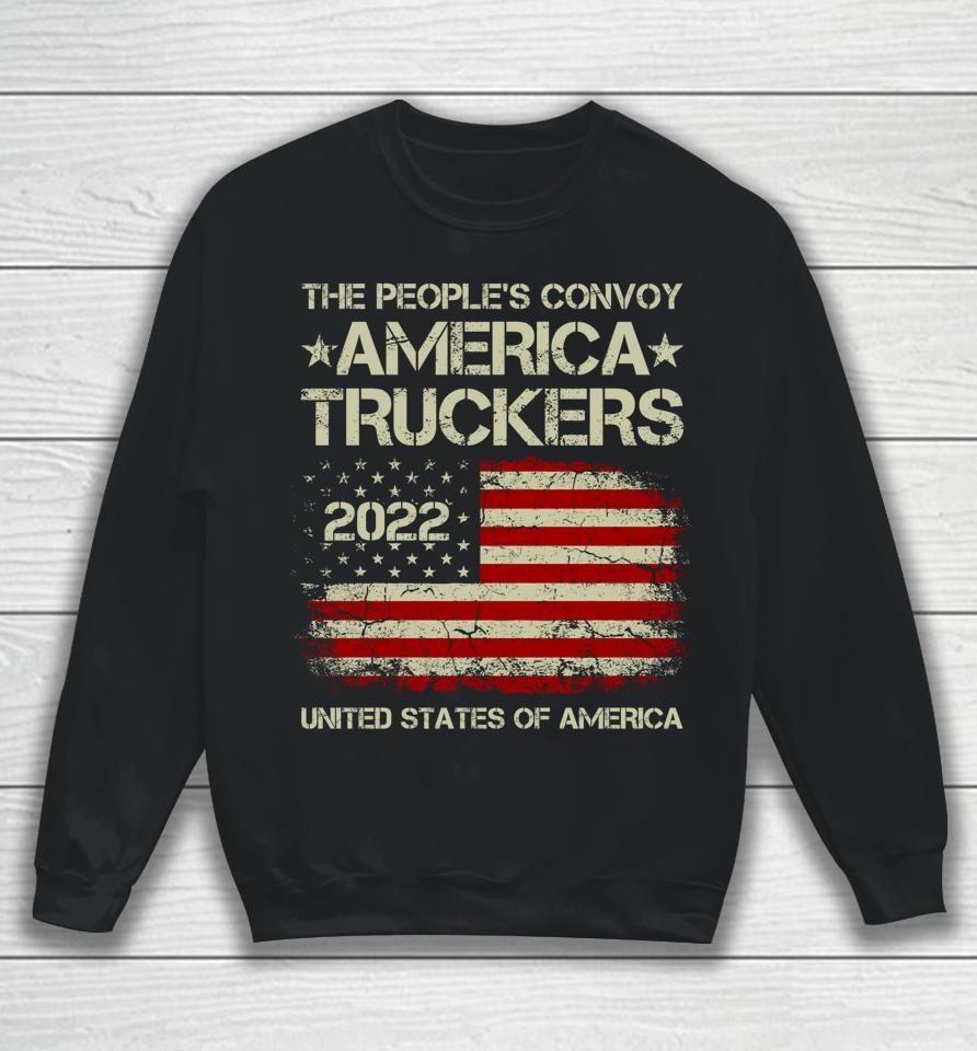 The People's Convoy 2022 America Truckers Freedom Convoy Usa Sweatshirt