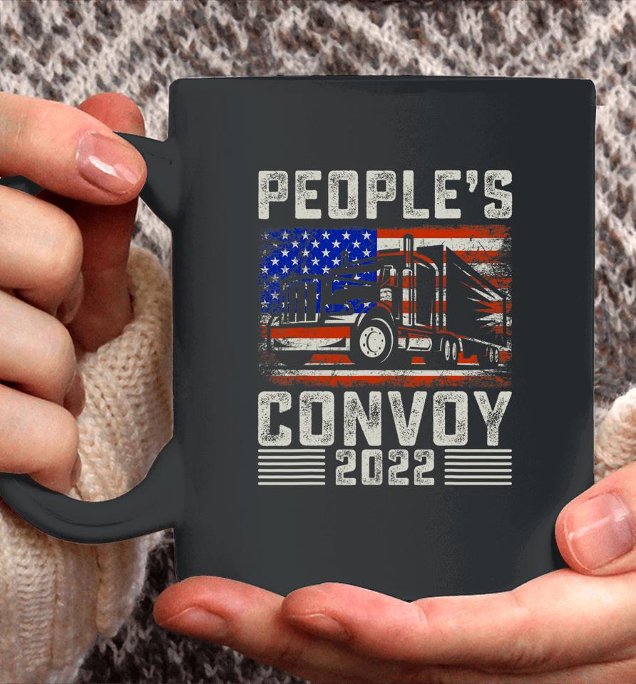 The People's Convoy 2022 America Truckers Freedom Convoy Usa Coffee Mug