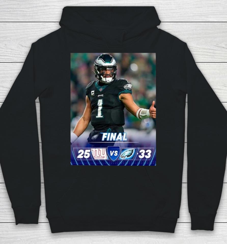 The Philadelphia Eagles Hang On And Take Sole Possession Of The Nfc East After Win Game Against New York Giants Nfl Official Poster Hoodie