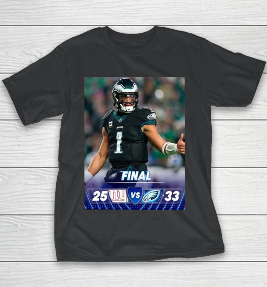 The Philadelphia Eagles Hang On And Take Sole Possession Of The Nfc East After Win Game Against New York Giants Nfl Official Poster Youth T-Shirt