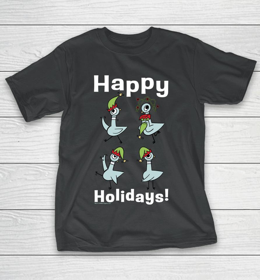 The Pigeon Happy Holidays Christmas Pigeon T-Shirt