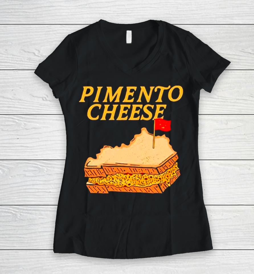 The Pimento Cheese Kentucky Women V-Neck T-Shirt