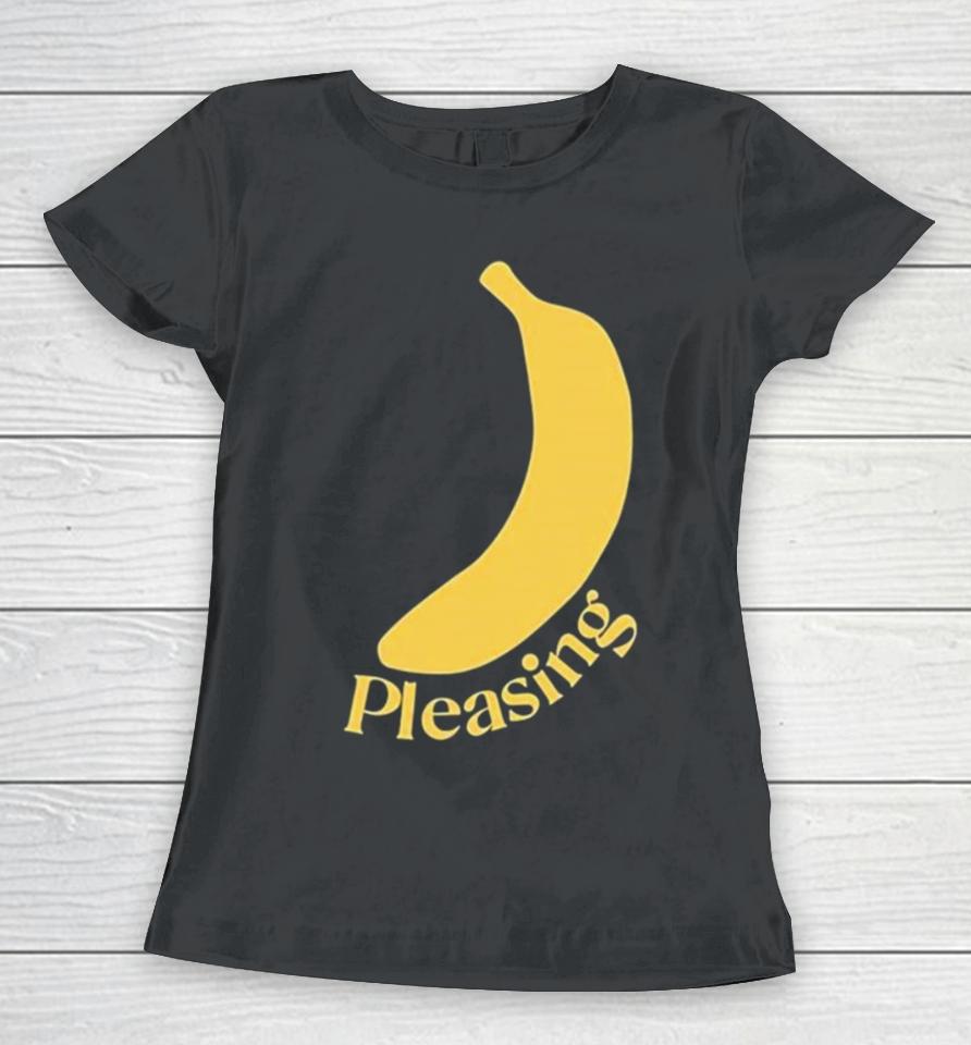 The Pleasing Banana In Blue Women T-Shirt