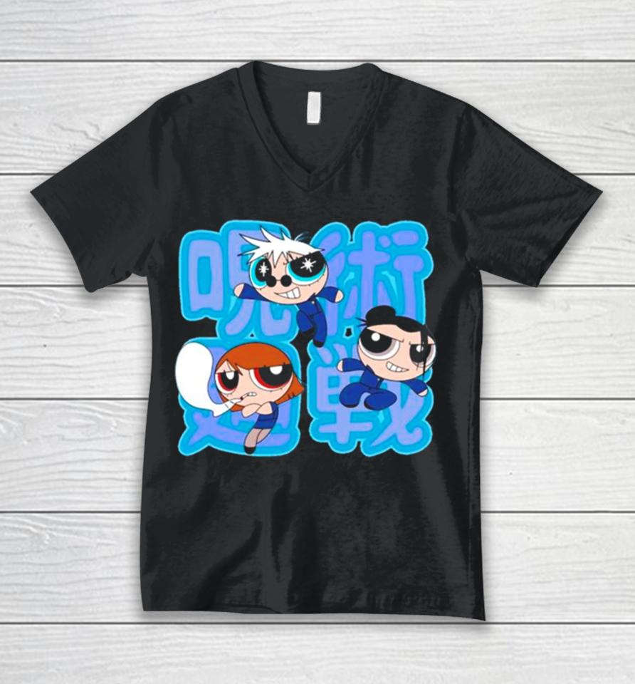 The Powerpuff Girls Cartoon Unisex V-Neck T-Shirt