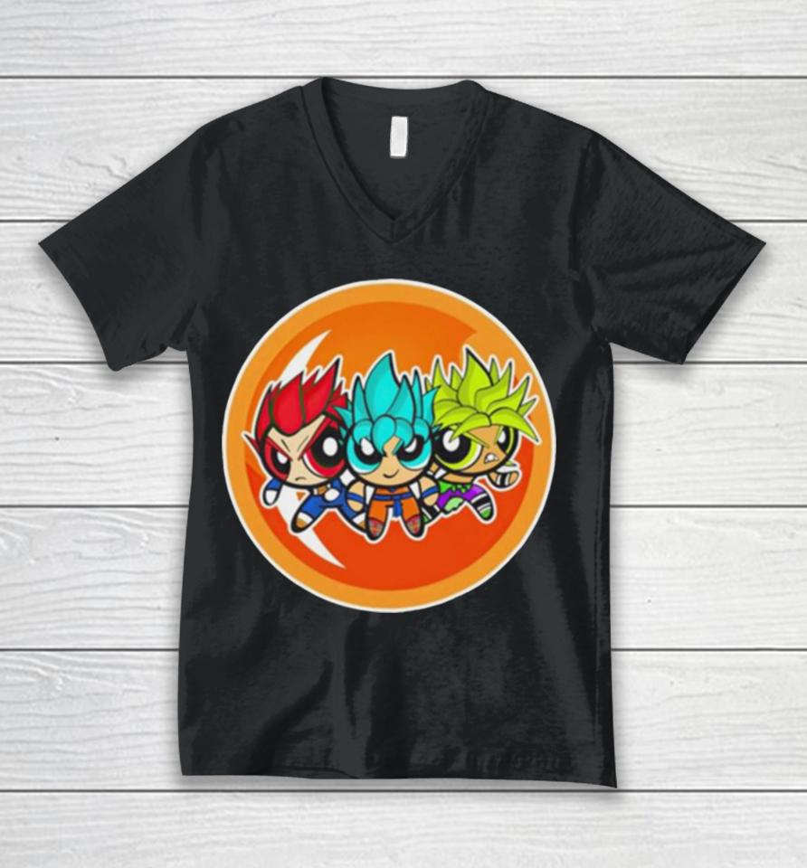 The Powerpuff Girls X Dragon Ball The Superpuff Boys Unisex V-Neck T-Shirt