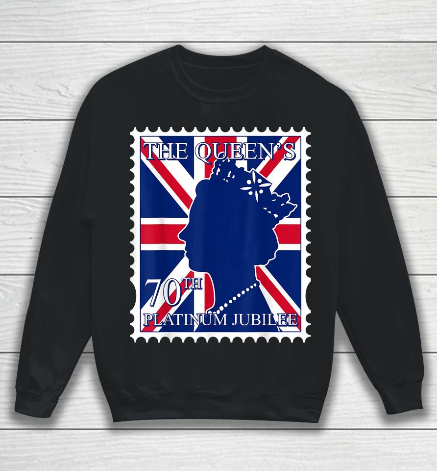 The Queen's 70 Years Uk British Flag Platinum Jubilee 2022 Sweatshirt