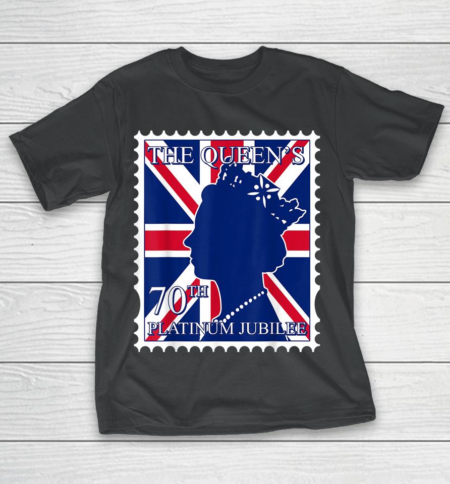 The Queen's 70 Years Uk British Flag Platinum Jubilee 2022 T-Shirt