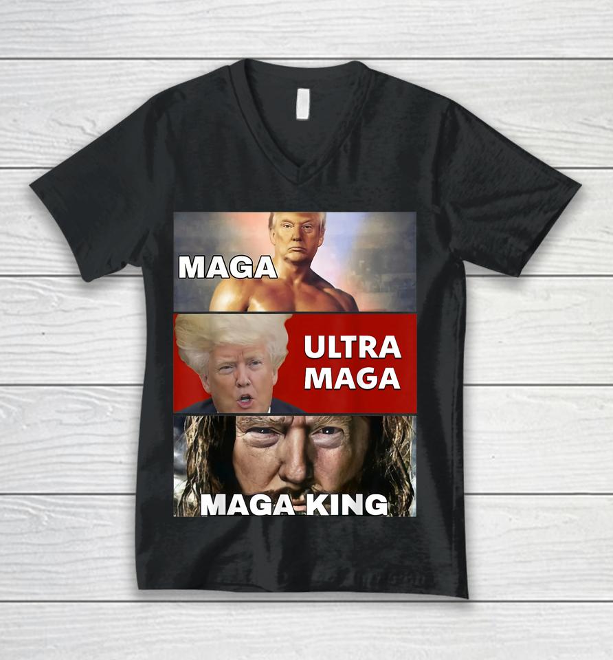The Return Of The Great Maga King Trump Ultra Maga Unisex V-Neck T-Shirt