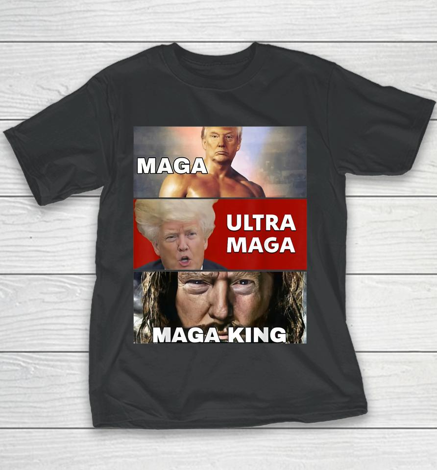 The Return Of The Great Maga King Trump Ultra Maga Youth T-Shirt