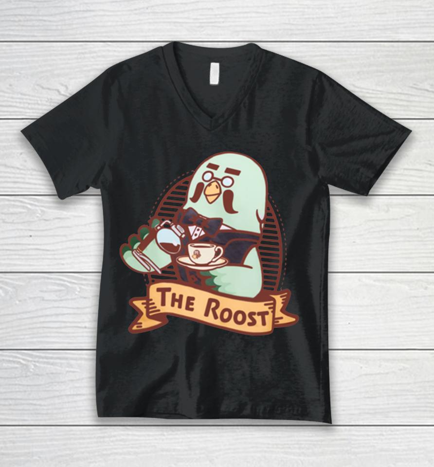 The Roost Collection Brewster Logo Unisex V-Neck T-Shirt
