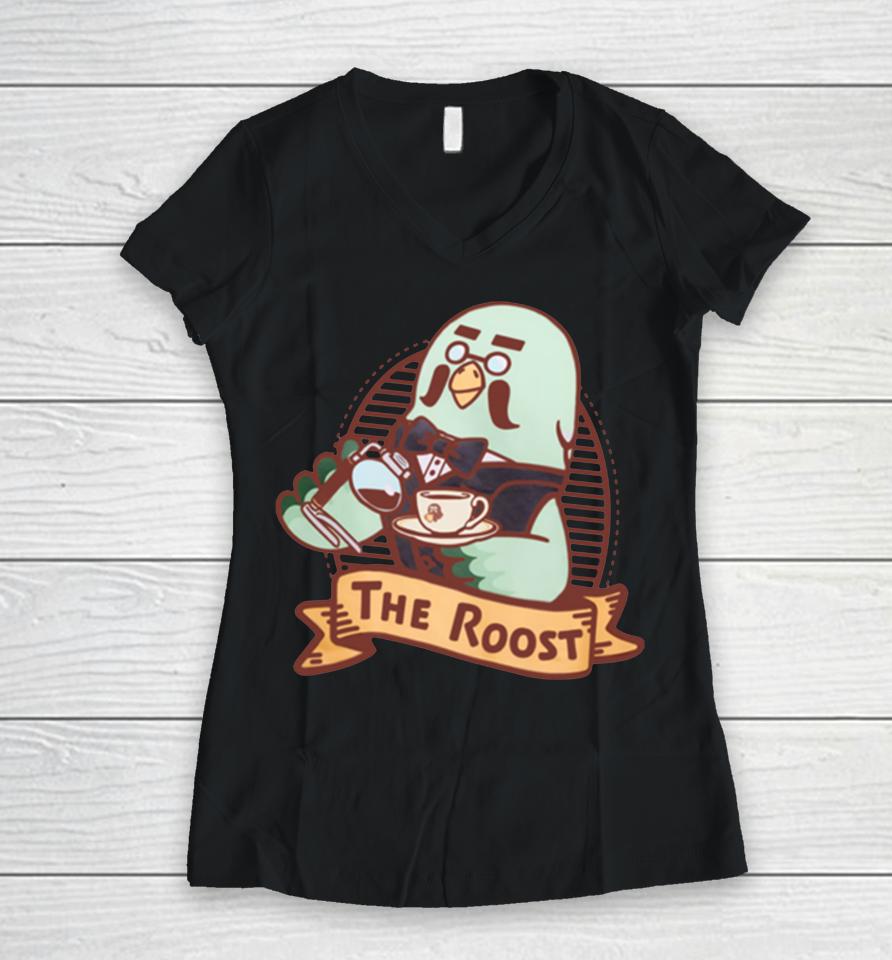 The Roost Collection Brewster Logo Women V-Neck T-Shirt