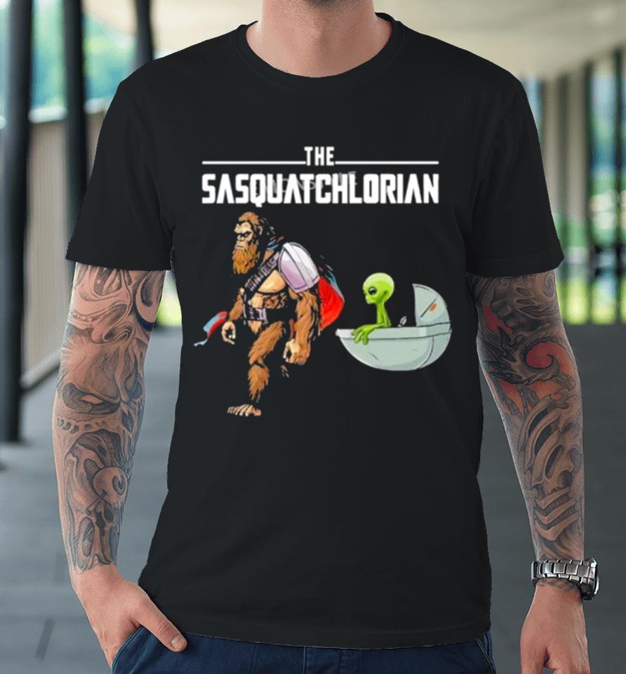 The Sasquatchlorian Bigfoot And Alien Premium T-Shirt