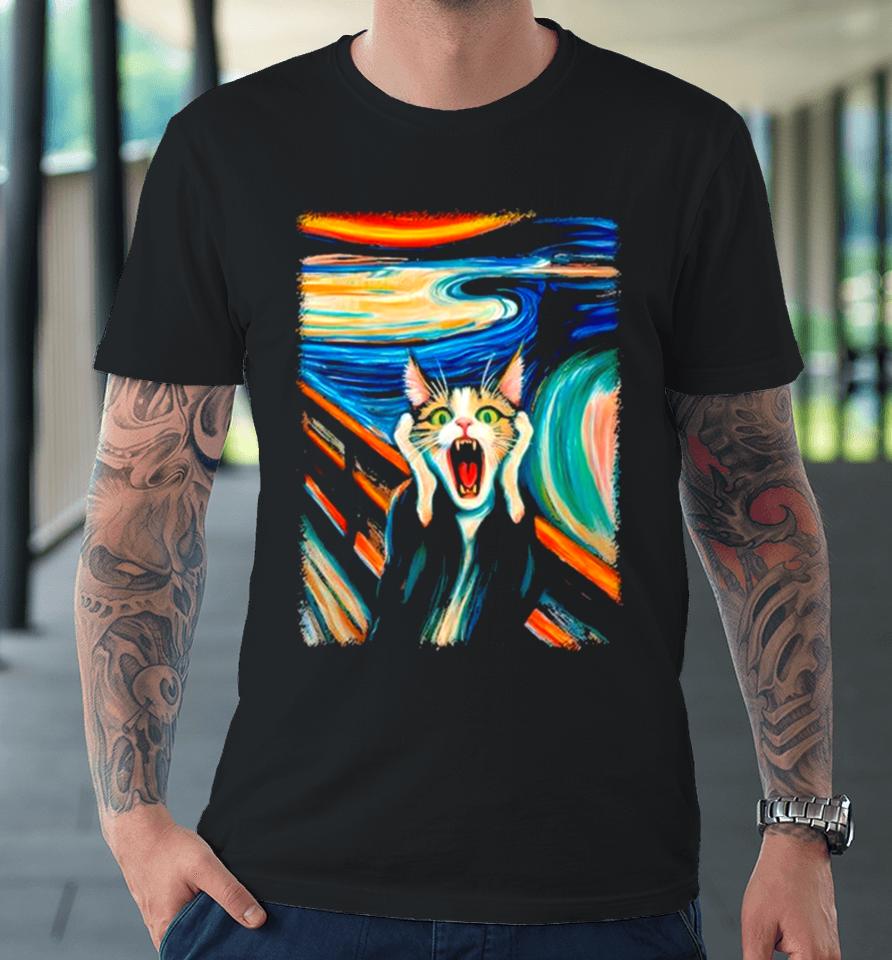 The Scream Cat Wear Clothing Art Premium T-Shirt