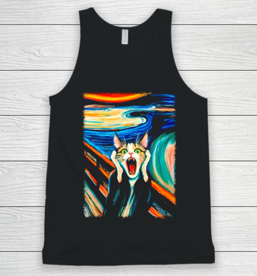 The Scream Cat Wear Clothing Art Unisex Tank Top