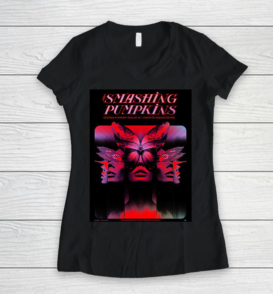 The Smashing Pumpkins Dallas October 2 2022 Print Women V-Neck T-Shirt