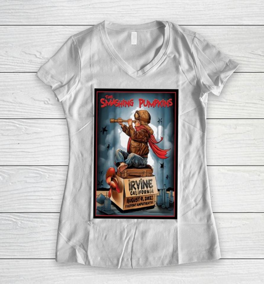 The Smashing Pumpkins Hamburg Germany Tour 2023 Art Poster Design Women V-Neck T-Shirt