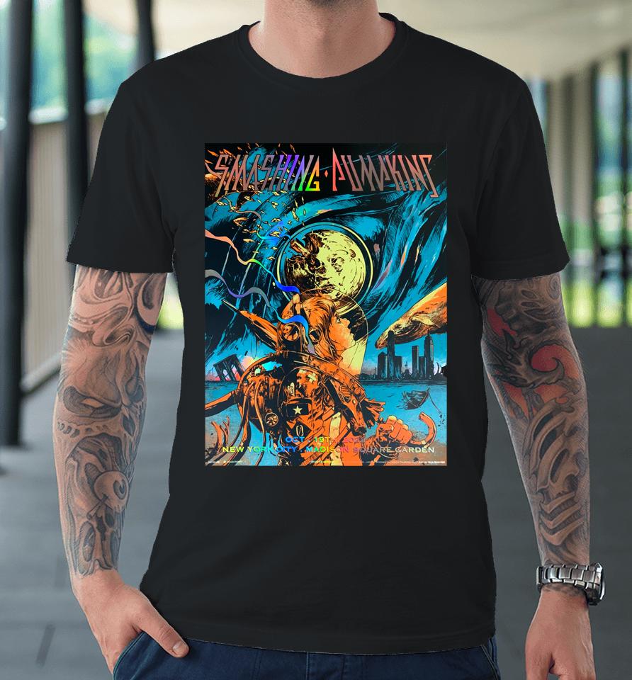 The Smashing Pumpkins New York City October 19 2022 Rainbow Foil Premium T-Shirt