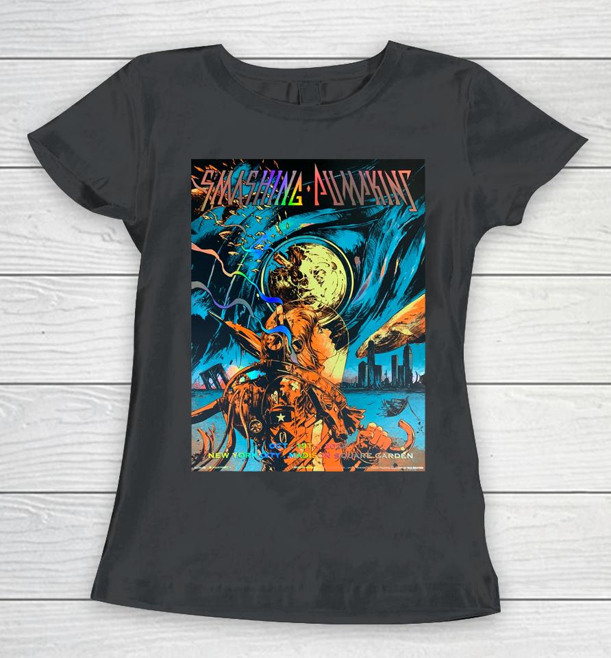 The Smashing Pumpkins New York City October 19 2022 Rainbow Foil Women T-Shirt