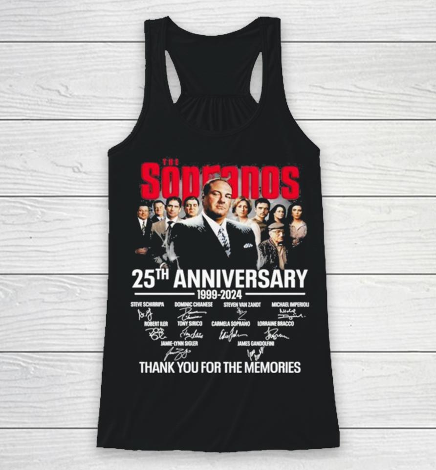 The Sopranos 25Th Anniversary 1999 2024 Thank You For The Memories Signatures Racerback Tank