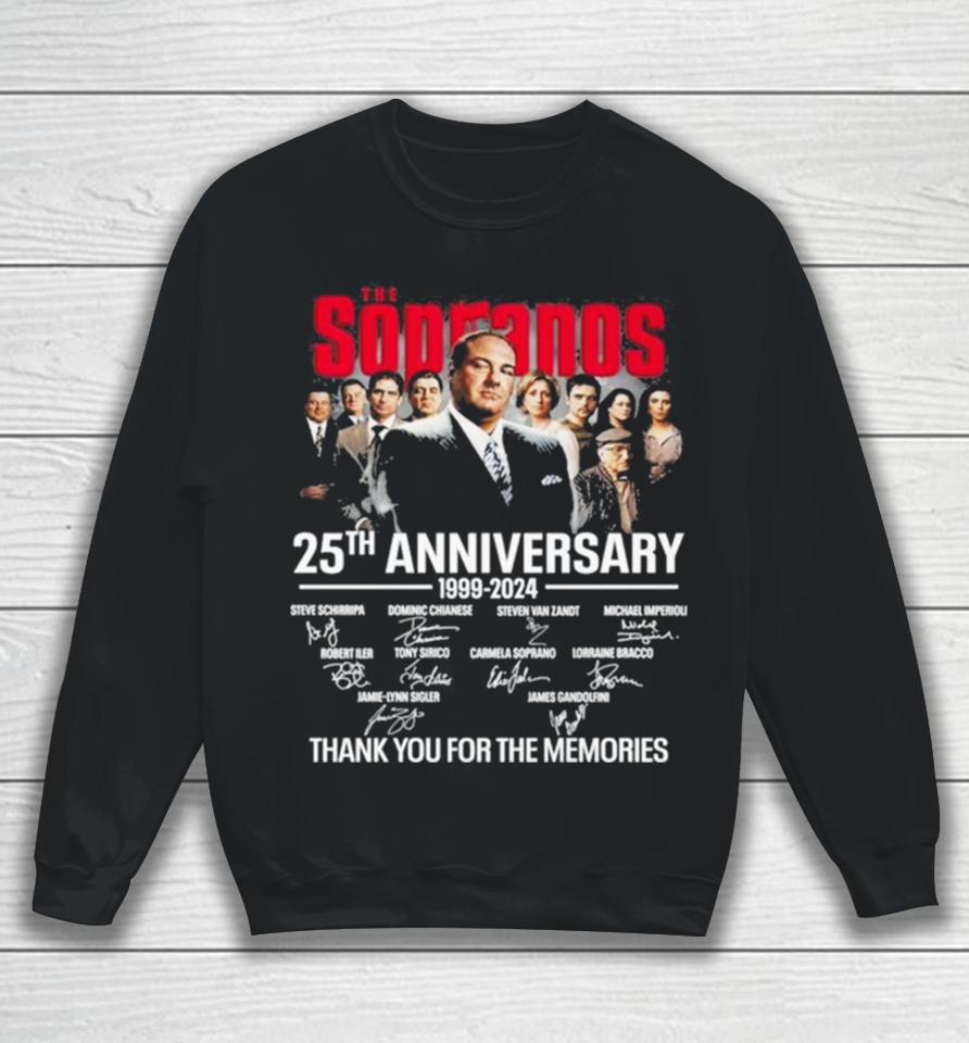 The Sopranos 25Th Anniversary 1999 2024 Thank You For The Memories Signatures Sweatshirt